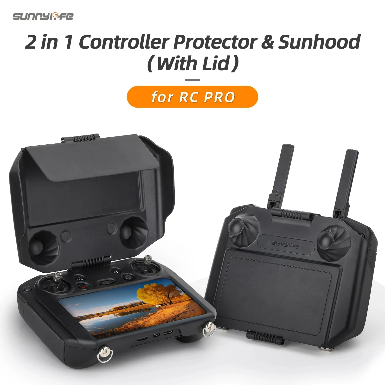 2 In 1 Controller Protector Sun Hood Screen Guard Monitor Parasole Cover Per Controller Rc Pro Per Mavic 3 Pro/ Mini 3Pro/Mavic3