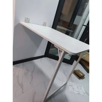 Tavolo pieghevole a parete, tavolo da pranzo a parete in legno massello, scrivania per computer nascosta a parete, tavolo pieghevole multifunzionale