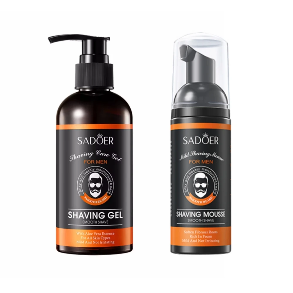 210g/60ml Man Shaving Gels&shaving Mousse shaving cream With Aloe Essence Smooth Shave Mild and Not Irritaing Clean No Stubble Shaving Cream