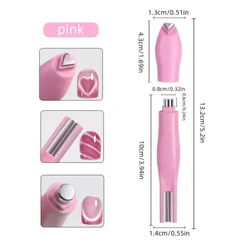 Circular Cat Eye Magnetic Nail Art Tool - Black Hole Design (Pink B)