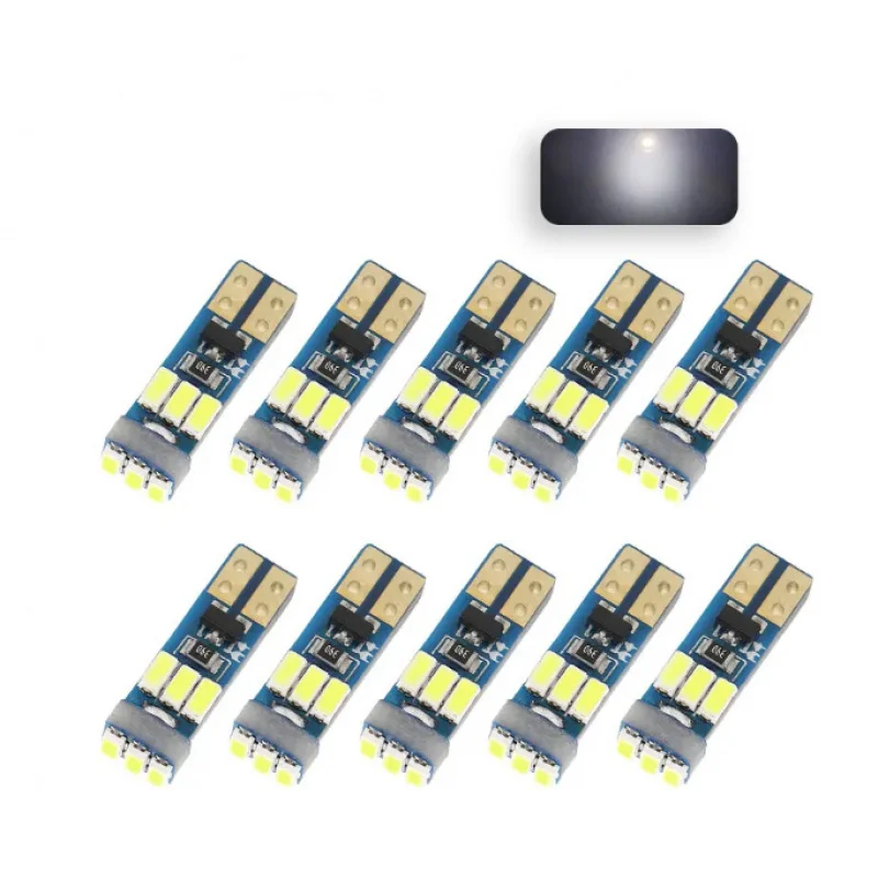 10 PCS 자동차 LED 고휘도 계기판 조명 T5 3014 9SMD 계기판 표시등 중앙 제어등 높음