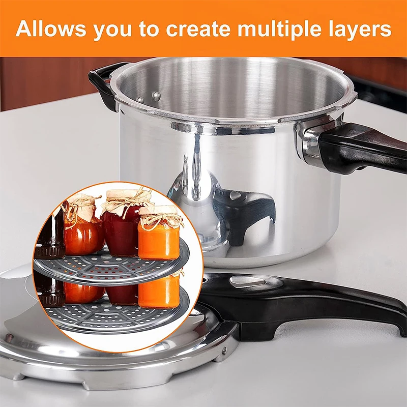 18cm to 26 cm Cooker Canning Rack for Pressure Canner Stainless Steel Compatible with Presto JT219 steamer rack