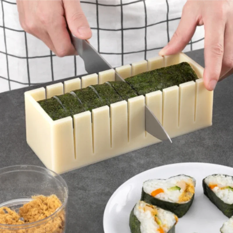 3-piece Sushi Mold Set Tool Seaweed and Seaweed Rice Cake Mold Rice Vegetable Roll Rolls Sushi Making Mould Bento Accessories sushi mold,sushi maker,sushi rolling tool,sushi tools