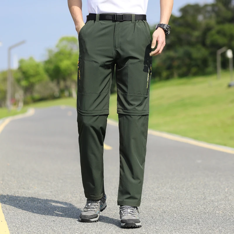 CHRLCK Men's Waterproof Hiking Pants Spring Summer Quick Drying