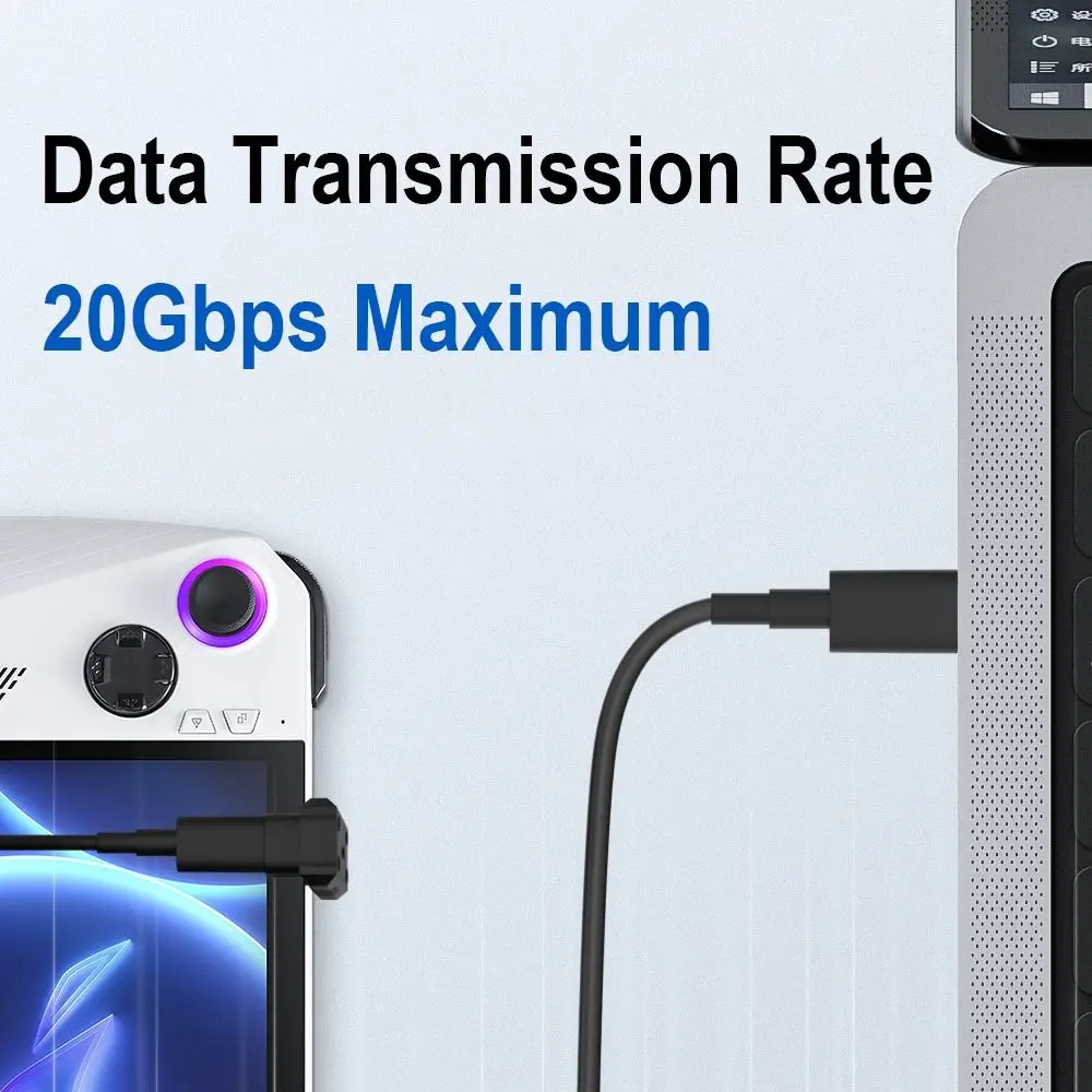 PD 140W 빠른 충전 USB Type-C 변환기 8K 60HZ 데이터 전송 휴대용 콘솔 액세서리 Asus ROG Ally용 20Gbps