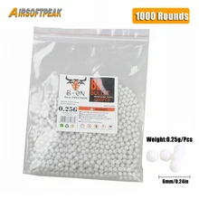 

1000 Rounds Airsoft BB Balls Paintballs 6mm BB Strikeball 0.25g BB Bullets For CS War Games Combat Shooting Hunting Accessories