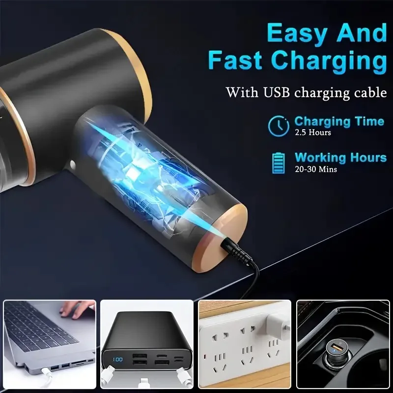 95000Pa Car Vacuum Cleaner Strong Suction Mini Duster Portable Wireless for Cars Home