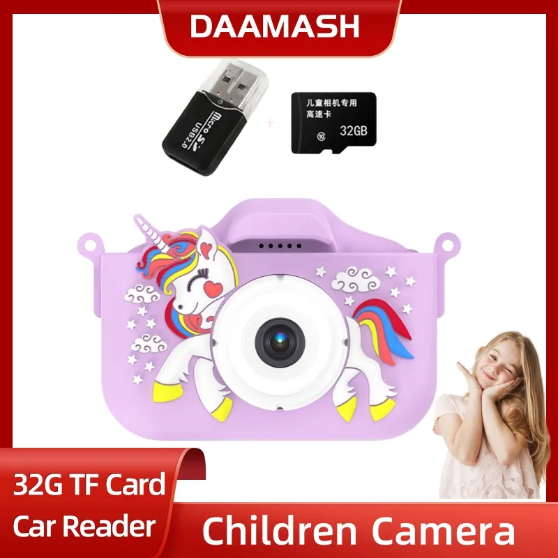 

Children Camera Toys Sillicone Cases 2 Inch 1080P HD Screen Kids Digital Camera Christmas Birthday Gifts Mini Cartoon Girls Boys