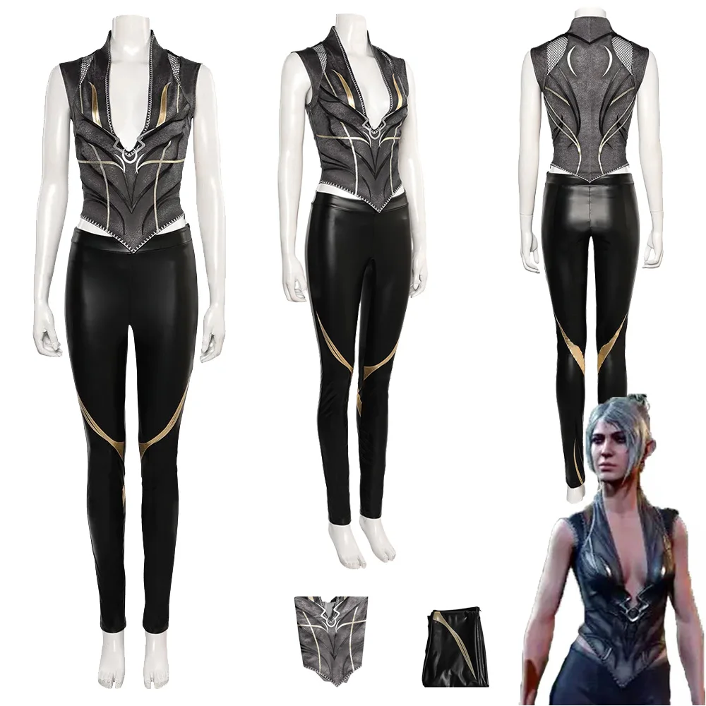 

Shadowheart Game Baldur Cos Gate Cosplay Costume Top Pants Female Women Fantasy Outfits Halloween Carnival Party Disguise Suit