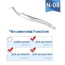 Precision Stainless Steel Eyelash Extension Tweezers (N-08)