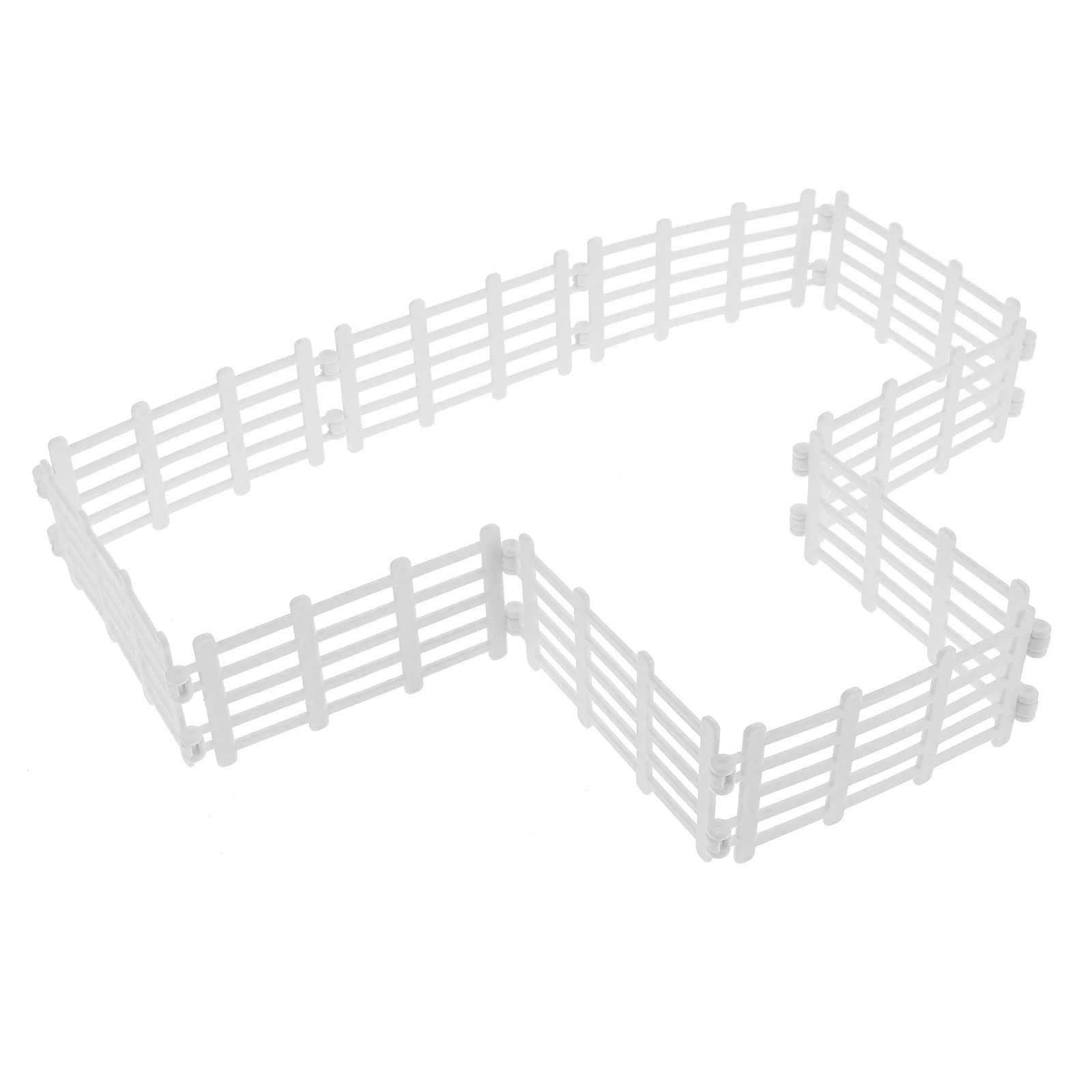 

50pcs Simulation Plastic Fence Fake Fence Decorations Mini Garden Scene Layout