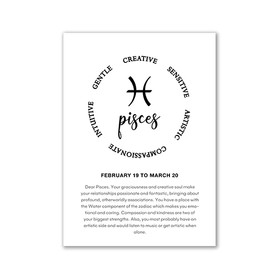Nordic Zodiac Constellations Inspirational Canvas Art Print