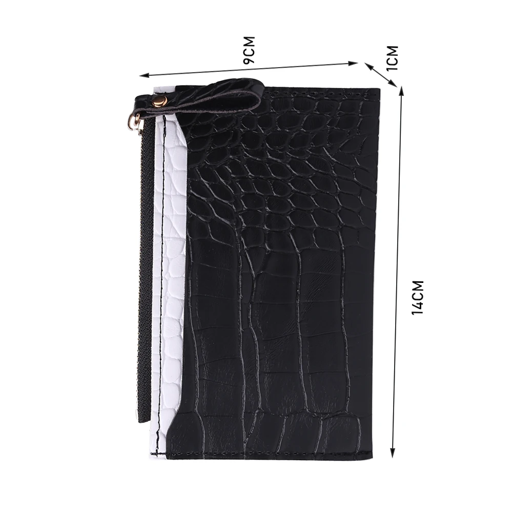 Fashion Hit Color Mini Coin Purse Wallet Alligator Pattern Women PU Card Holder 6
