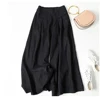 Summer Pants for Women Cotton Linen Large Size Wide Leg Pants Femme Arts Style Elastic Waist Solid Casual Loose Pantalon 3