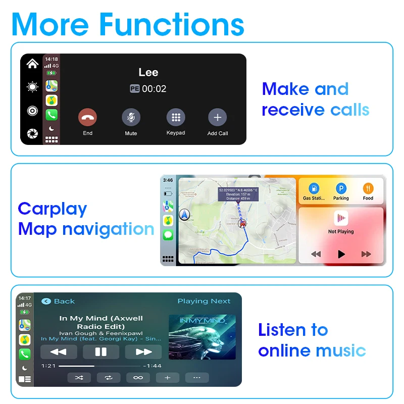 8.1 인치 휴대용 오토바이 멀티미디어 플레이어 무선 CarPlay 안드로이드 자동 GPS 네비게이션 Airplay 디스플레이 화면 BT 방수