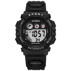 Children's Waterproof LED Digital Sport Watch - Luxury Electronic Timepiece (Black Watch)