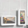 Bathroom Waterproof Phone Holder Home Wall Phone Case Stand Box Self-adhesive Touch Screen Phone Bracket Shower Sealing Storage 1
