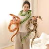 1pc 200cm Giant Snakes Plush Toy Simulation Long Golden Python Stuffed Snake Plushie Pillow Children Boys Gift Home Decoration 2