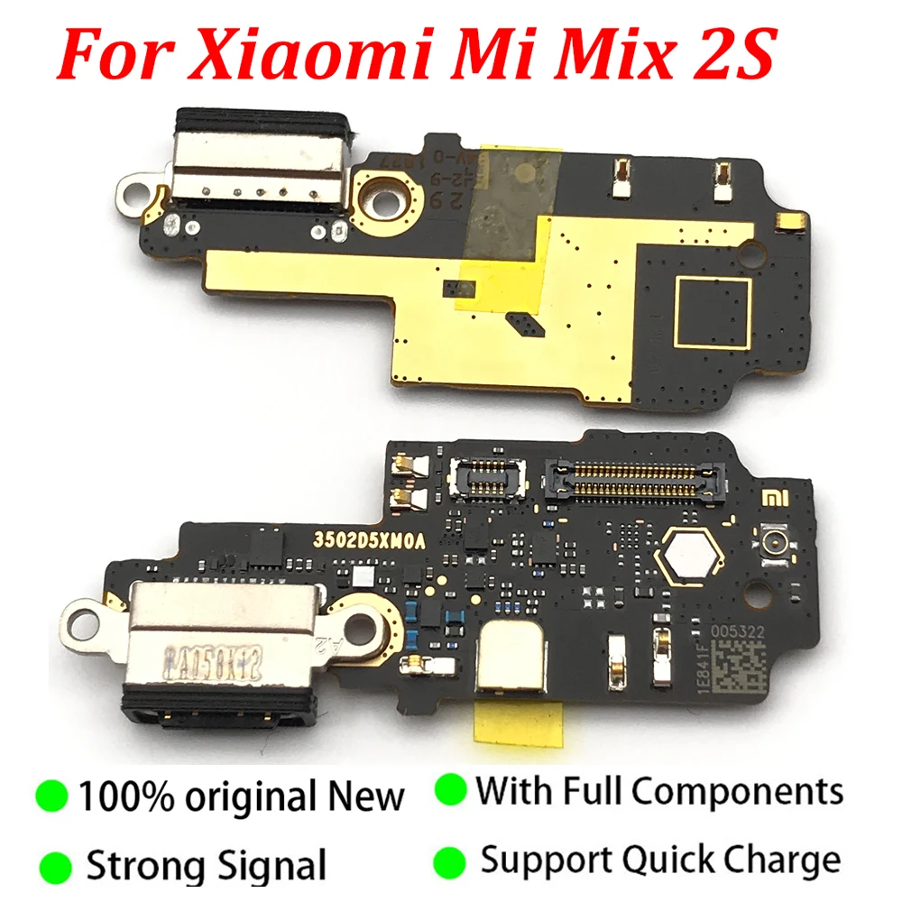 

100% Original Charging Port For Xiaomi Mi Mix 2S Mix2s Charging Board USB Dock PCB FLex Cable Mic Microphone Board Replacement