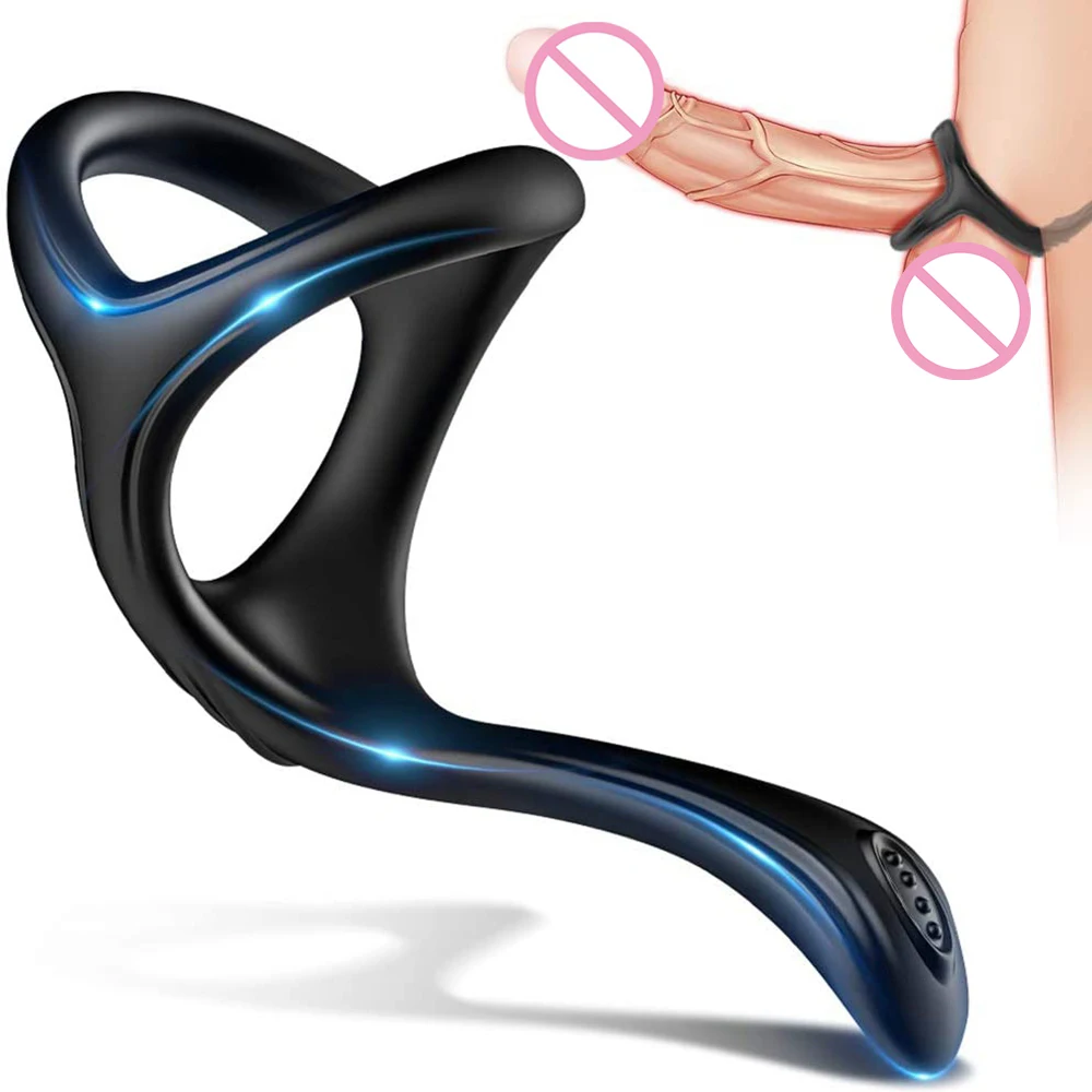 Extended Penile Ring Bdsm Delay Ejaculation Cock Ring Chastity Cage Sex Toy for Couple Ring Dick Enlarger Ring Men's Masturbator