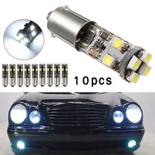 

10xCar Error-Free LED Parking Light Bulb 6000K 8leds For Mercedes-Benz W210 E55 AMG BA9S H6w Break Light Lamp Car Accessories