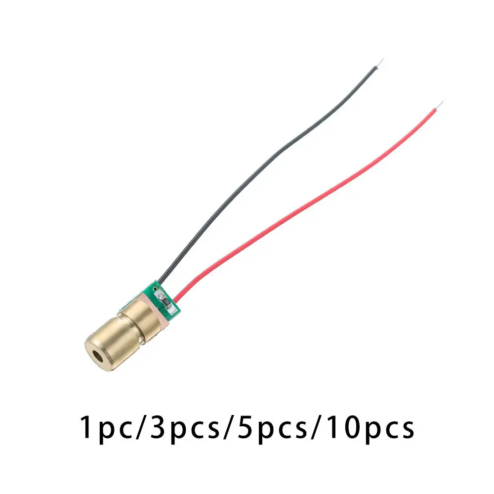 1/3/5/10pc Mini Red Sight Copper Head 650nm 6mm 3V Adjustable Lasers Dot Diode Module Laser diodes laser head
