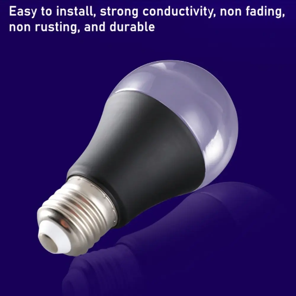 Black Light Bulbs Aluminium UV Spiral E26/E27 10W 85-265V Home Portable Bulb