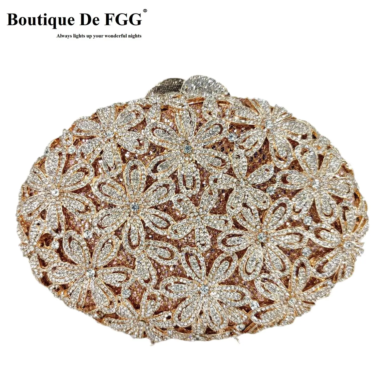 

Boutique De FGG женские вечерние сумки с розовым цветком и клатчи для торжественных случаев, вечерние сумки-клатчи с кристаллами, Свадебный Кошелек с цветами