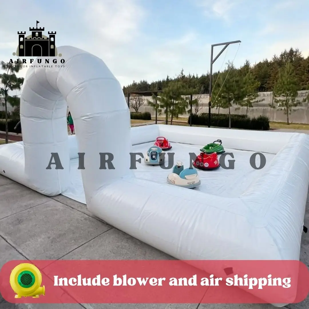 Outdoor Amusement Inflatable Bumper Car Go Kart Track Bumper car race track inflatable go kart race tracks 2