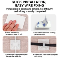 250/500/1000pcs Zip Tie Mounts Durable Clip Clamp Wall Holder Base Adhesive Backed Cable Ties Mount Holder Cable Wire 6