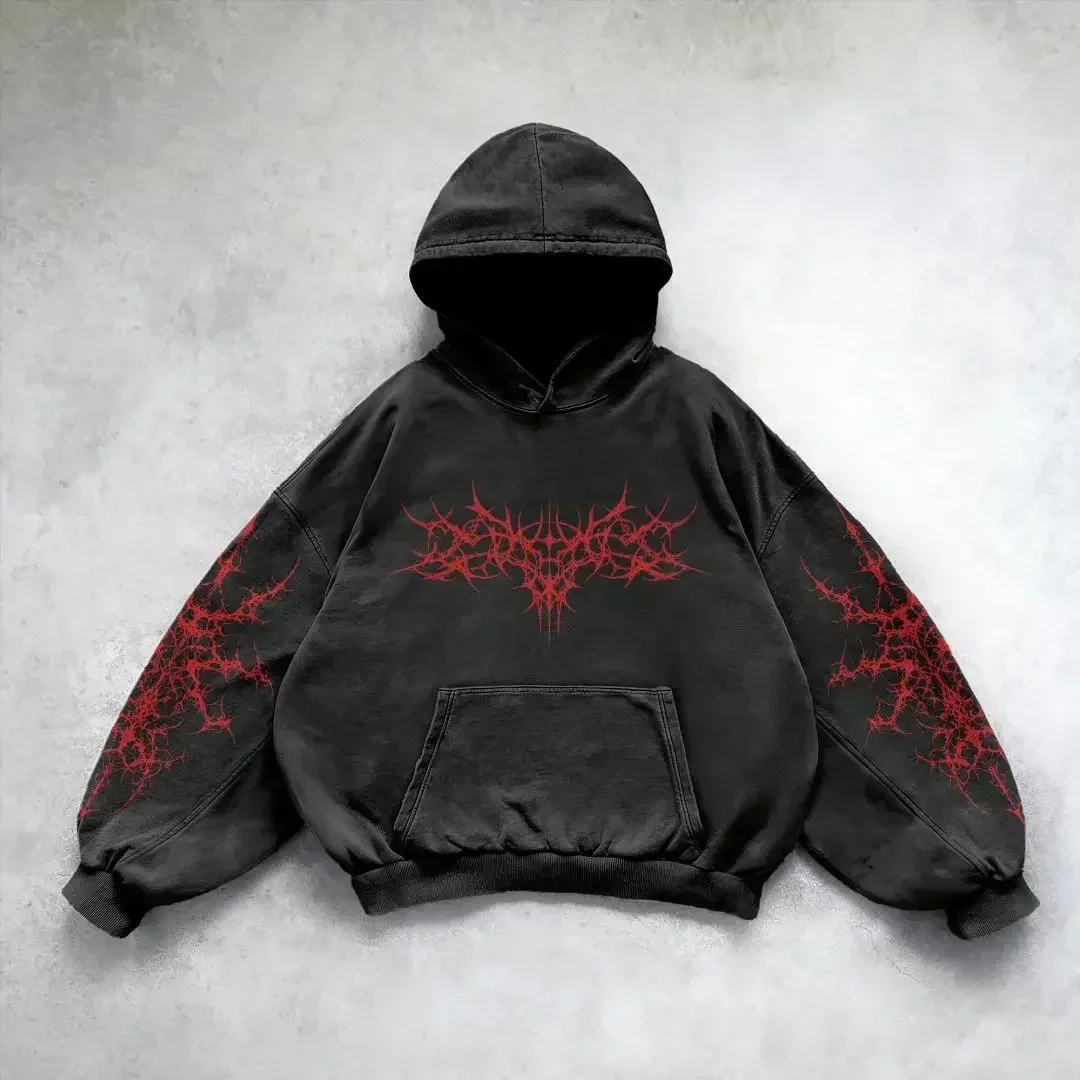 90s Angel New Sweatshirt Fashion Pattern Printed Cotton Pullover Hoodie Men Harajuku Hip Hop Retro Loose Couple Sweatshirt 3