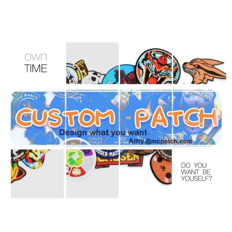 Embroidery Your Patch Embroidered Patches Iron on Clothing Patch with Appliqued Fabric
