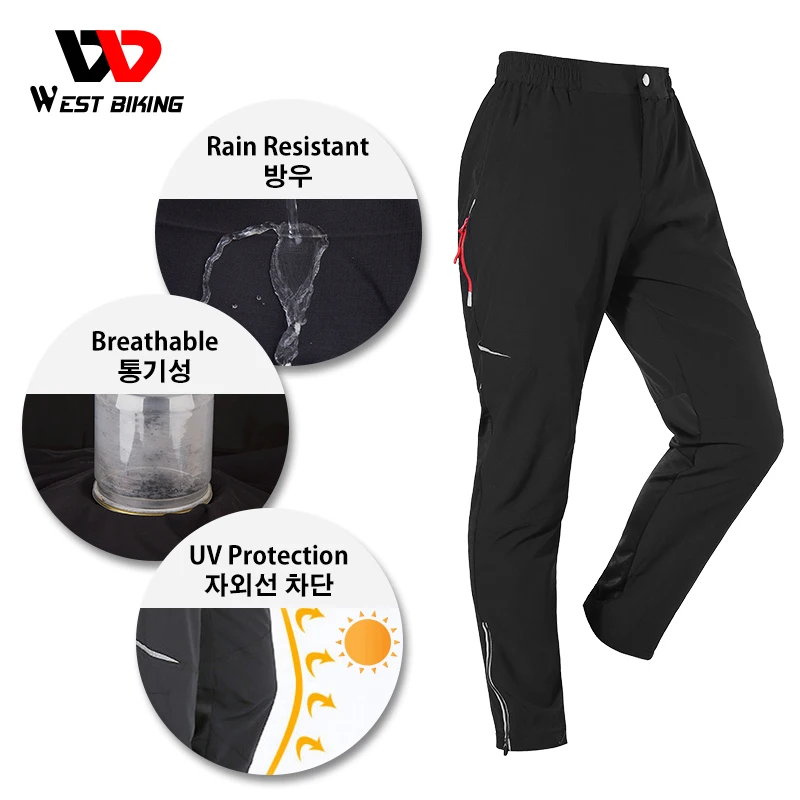 남녀공용 야외 가벼운 편안한 사이클링 바지, 봄 여름 통기성, 신축성 스포츠 바지, 반사 바지