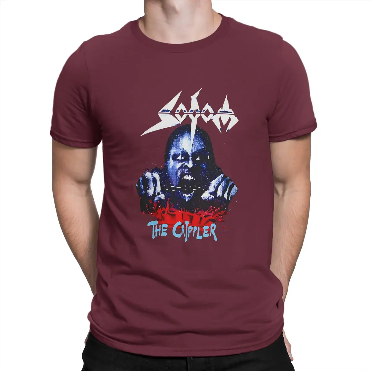 thumbnail image 1 of Camiseta de hombre Sodom, banda de rock The Crippler, camiseta distintiva, ropa urbana Harajuku, nueva tendencia, 1 of 7