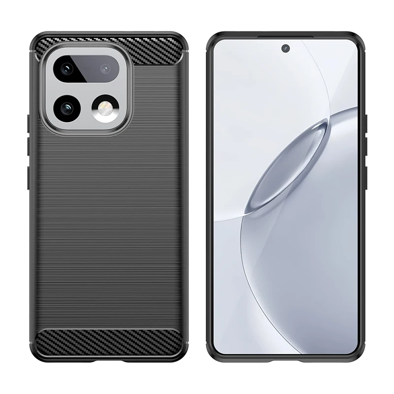 Carbon Fiber Soft Silicone Phone Bumper Case - Premium Protection Cover