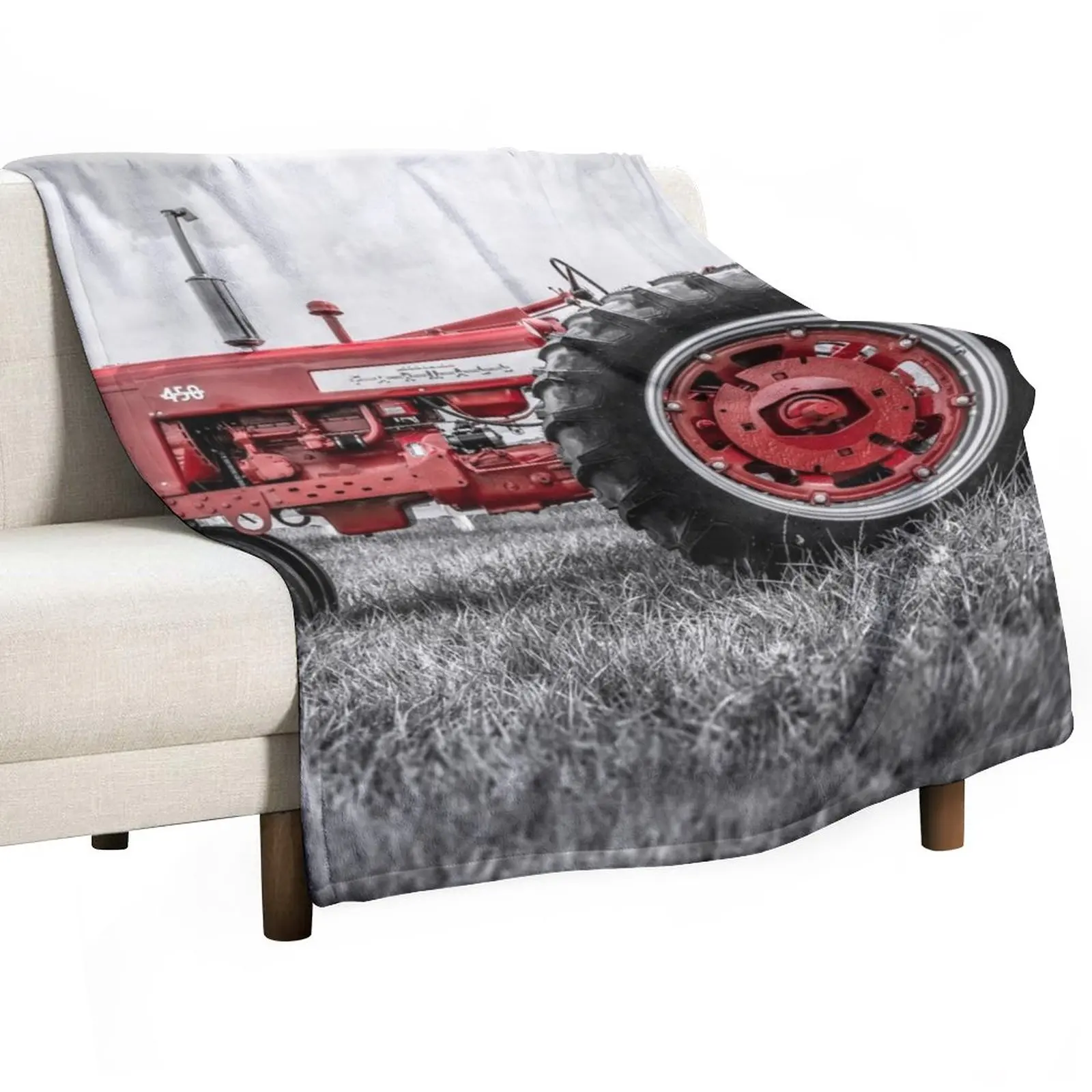 

Vintage IH 450 Selective Red Throw Blanket Fluffy Shaggy Blanket Flannel Blanket Furry Blankets anime