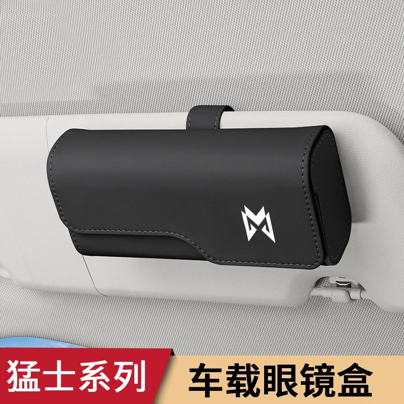 Mengshi M-HUNTER / M817 / M917 / M800용 차량용 안경 홀더 ? 다기능 가죽 보관 스탠드
