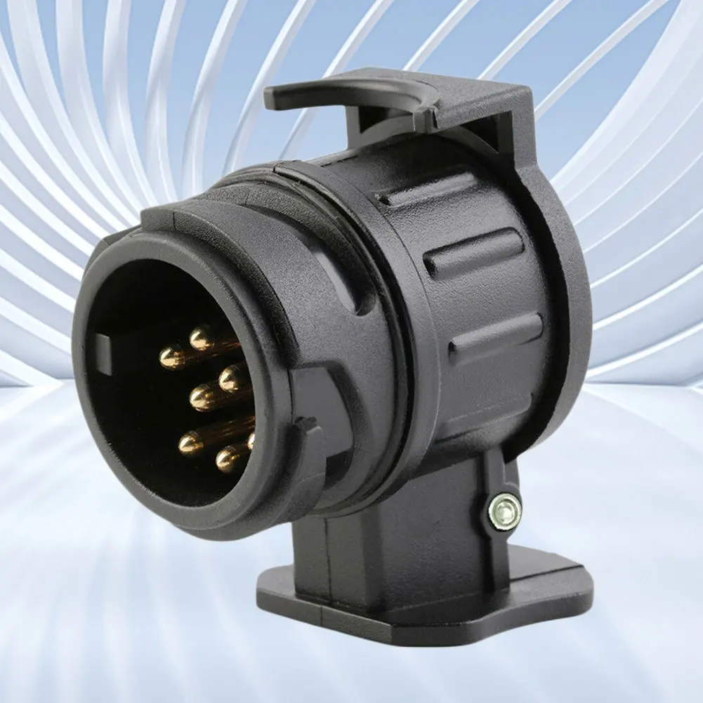 13 To 7 Pin RV Connector Durable Mini Socket Adapter Waterproof Towing Plugs Socket 12V for Towing Truck for Touring Car Trailer