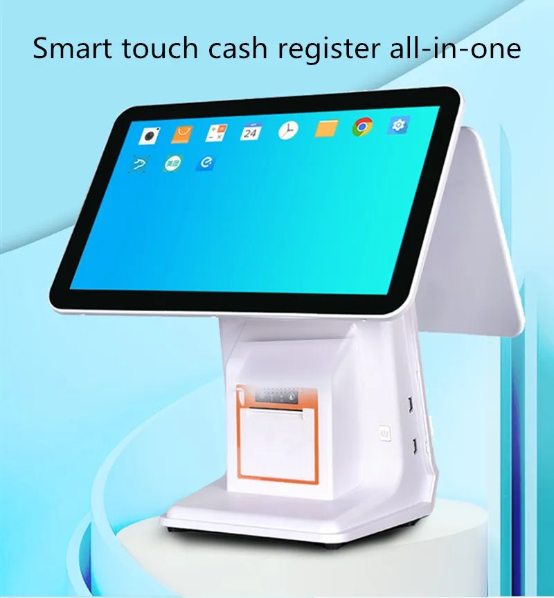Description Picture 2 of itemCheapest price point of sale system cash register pos printer all in one 15.1 inch capacitive touch screen pos system for retail