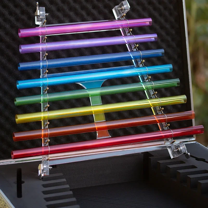 Crystal Harp Transparent Colorful Eight-tone Yoga Meditation Harp Professional Release Stress Musical Stringed Instruments