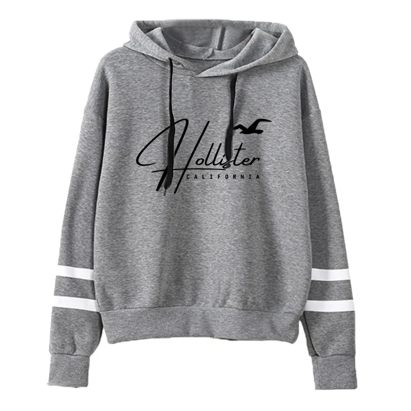 Womens Sweatshirts Printing Pullovers Daily Versatile Hoodies Stripe Jogging Sports Clothing Casual Street Woman Youth Tops 2025 6