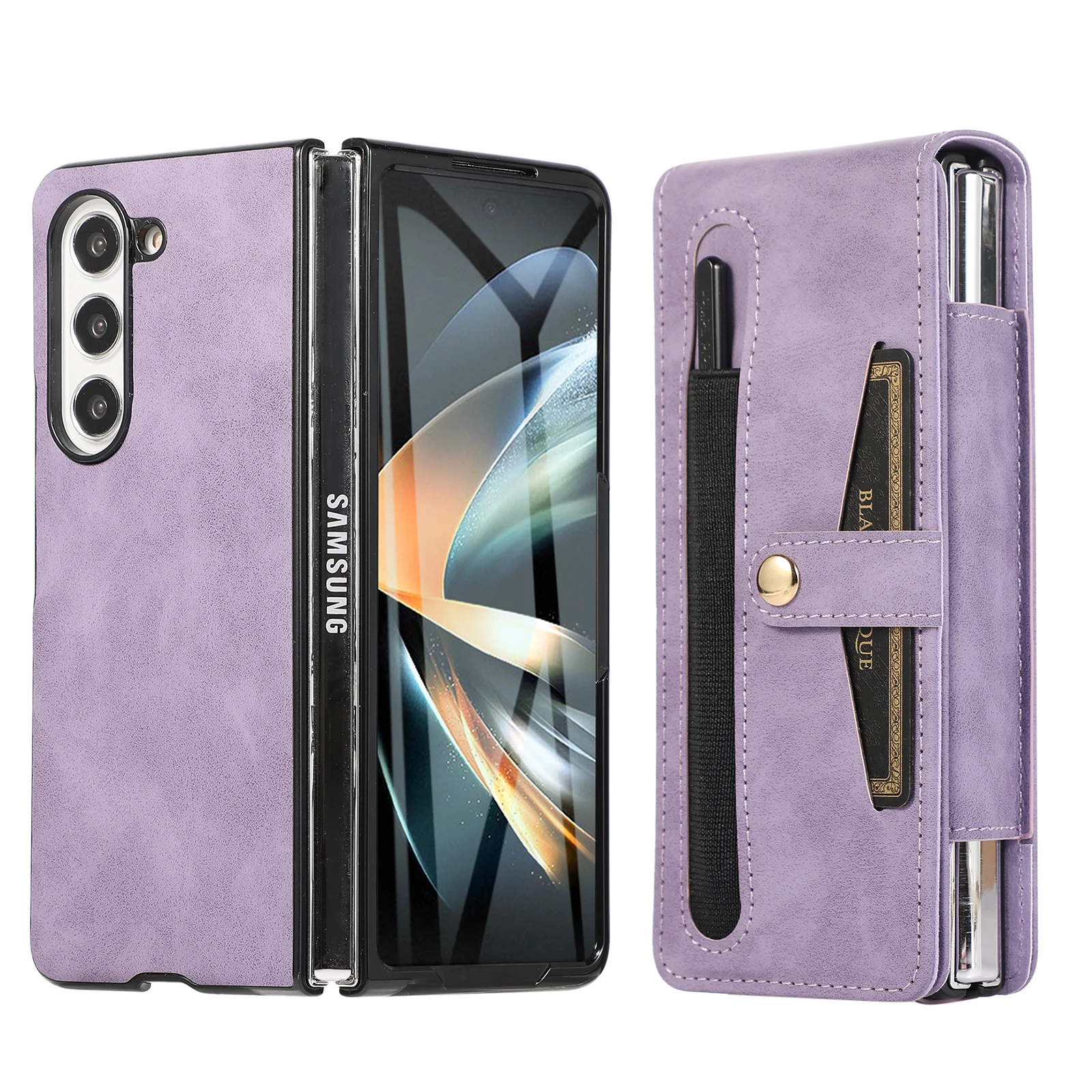 

Противоударный кожаный чехол с зажимом для ремня для samsung Galaxy z fold 5