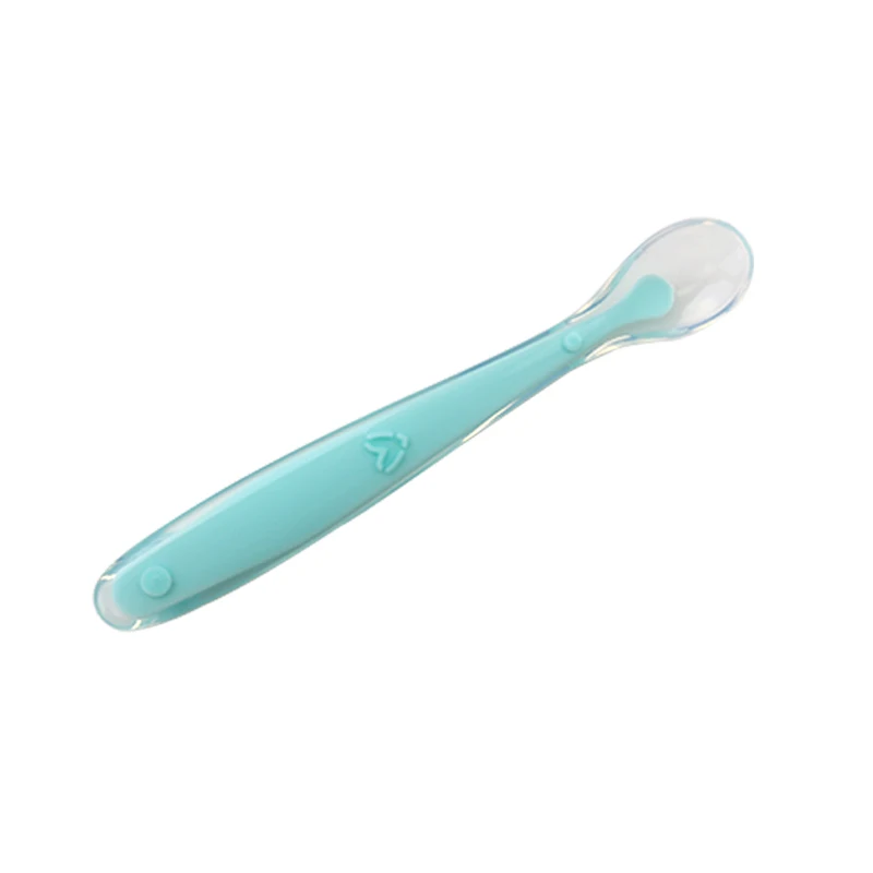 Baby Soft Silicone Spoon Candy Color Spoon Children Food Baby Feeding Dishes Safety Feeder Children Eating Training Spoon