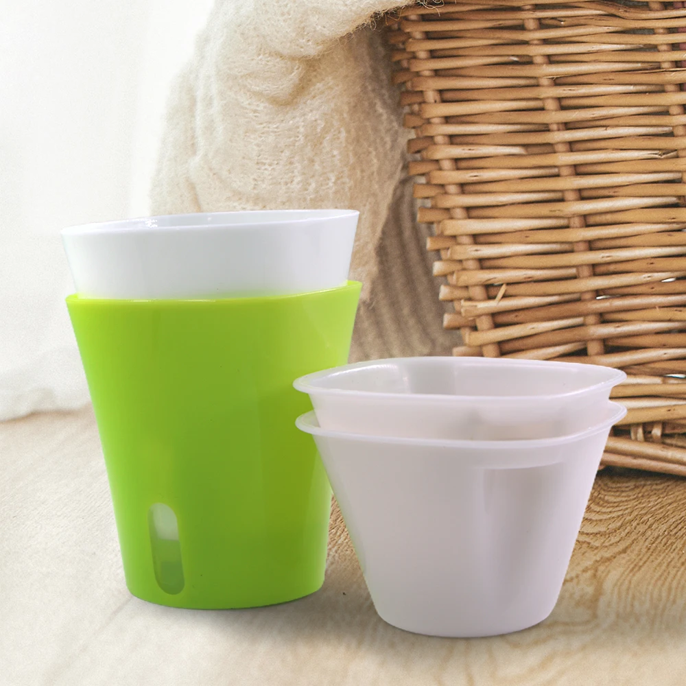 4-sizes Flower Pot Automatic Watering Plastic Growing Container Drainage Hole Self-Watering Nursery Pots Gardening Bonsai for flower pot,hydroponic flower pot,flowerpot gasket,plant pot