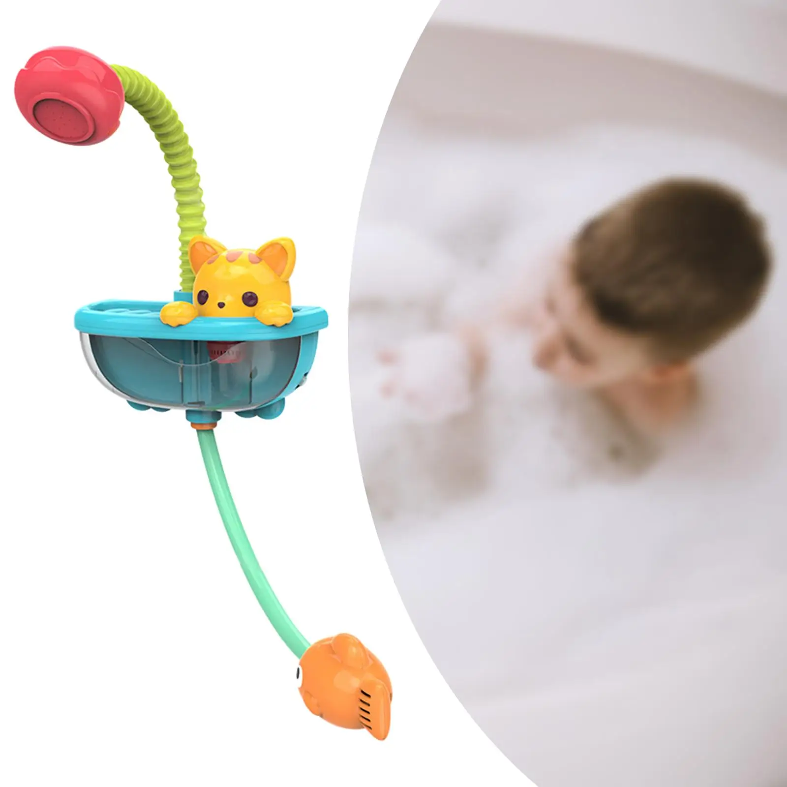 Electric Kitten Baby Shower Head Cute Water Spray Shower Summer Toy Gifts Water Toys for Girls Boys Kids Newborn Baby Toddlers