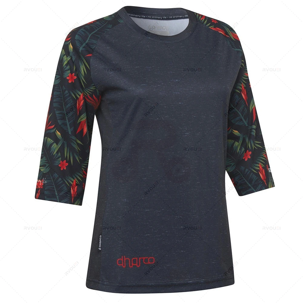 Enduro Short Sleeve Cycling Jersey for Women, MTB Bike Jersey, MX Bicycle Shirt, Cycling Clothing,