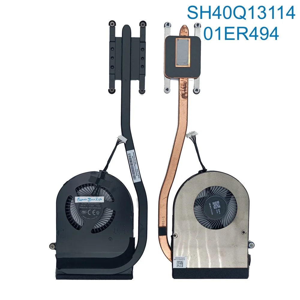 Notebook pc Cpu Ventilador Dissipador para Lenovo Thinkpad T580 20l9 20la Uma Fãs Laptop 01er494 01er493 Sh40q13114 Sh40q13113 - Imagem 2