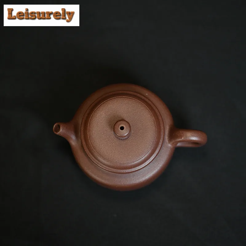 180ml Vintage Yixing Purple Clay Teapots Artists Handmade De Zhong Pot Raw Ore Azure Mud Tea Brewing Kettle Zisha Teaset For Tea