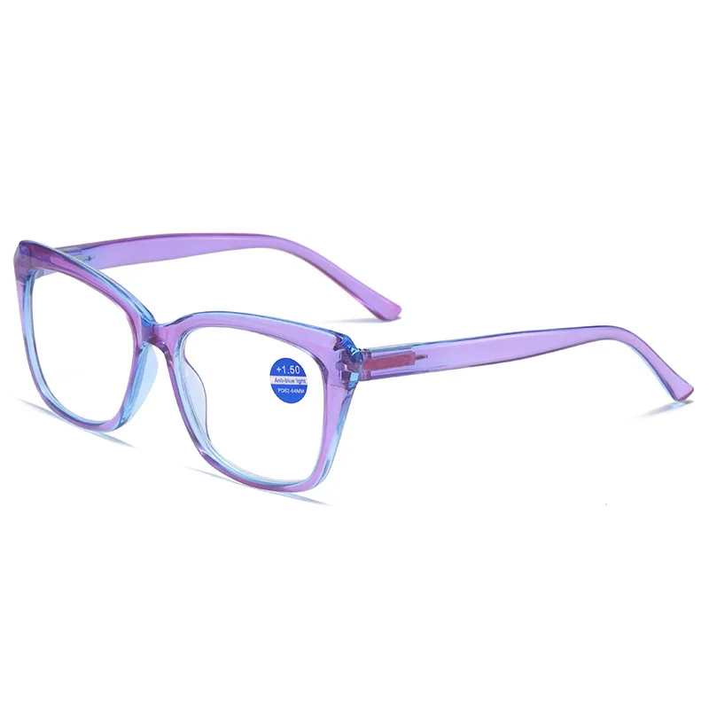 Ahora Oversized Transparent Reading Glasses Anti Blue Light Blocking Presbyopia Computer Eyewear +1.25+1.75+2.0+2.25+2.5+2.75 5
