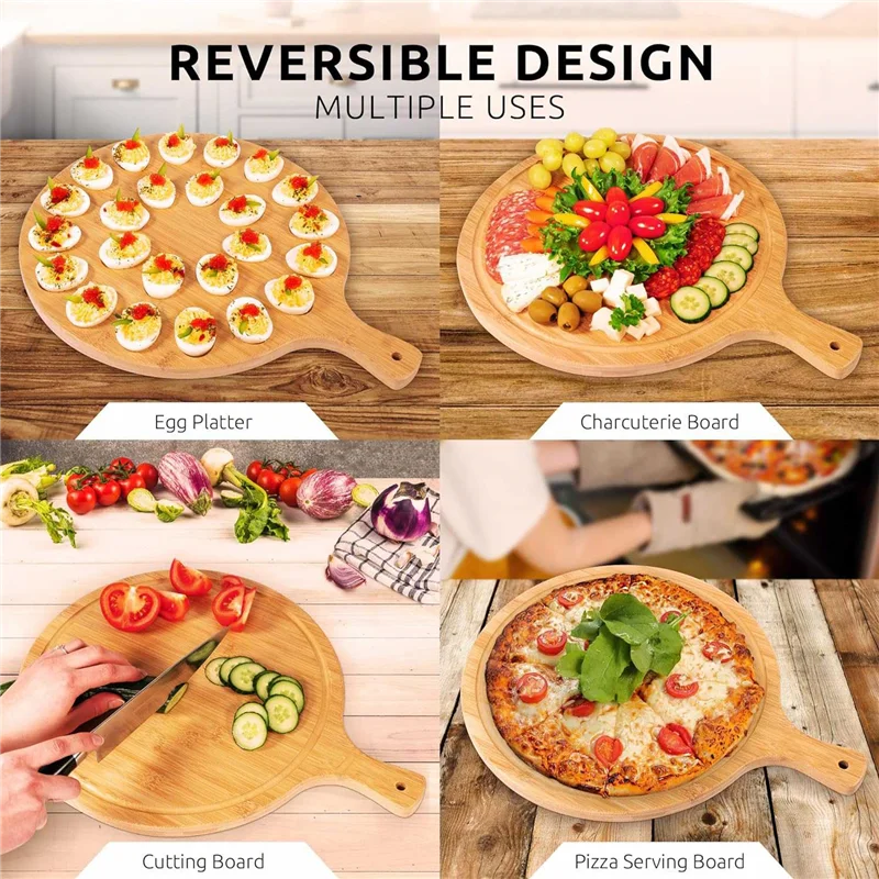 Reversible Round Cutting & Serving Board 2